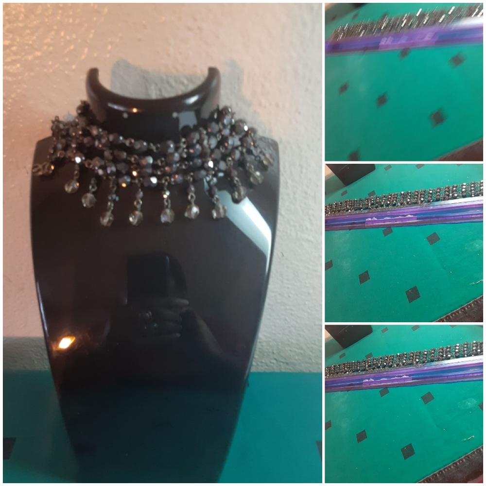 Black beaded necklace